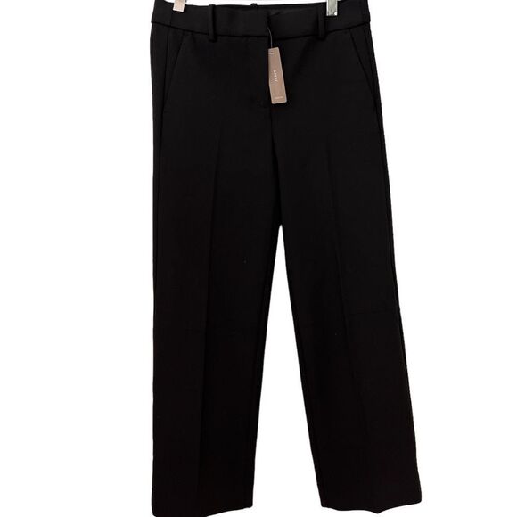 J. Crew Peyton High Rise Wide Leg Pant Four Season BLACK NWT - Picture 2 of 6